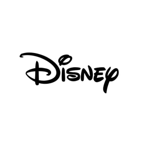 The Disney logo in its signature black script font, centered on a solid white background.