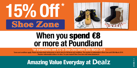 Dealz » 15% OFF* at Shoe Zone – CLOSED