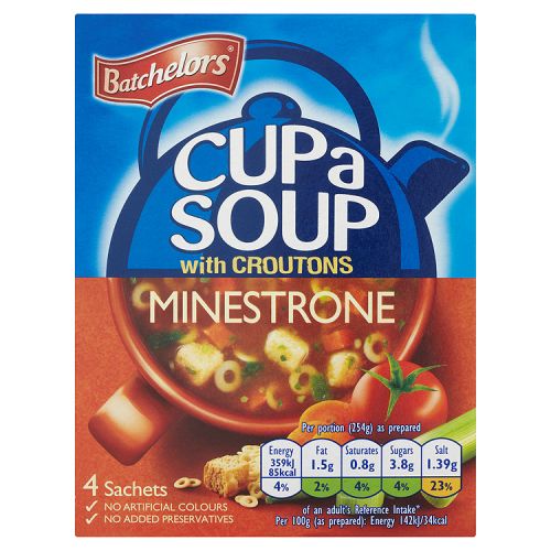 Batchelors Cup A Soup Minestrone 4x23.5g
