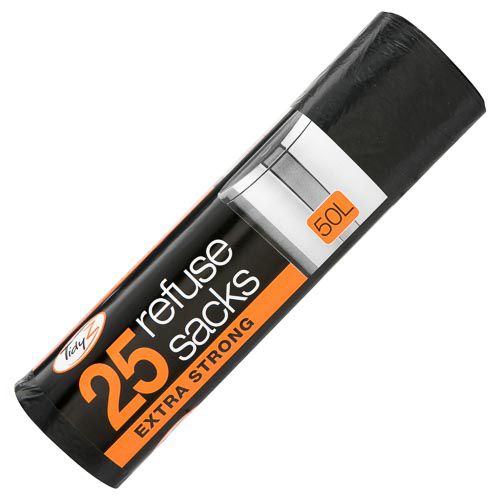 Refuse Extra Strong Blk 25x50l