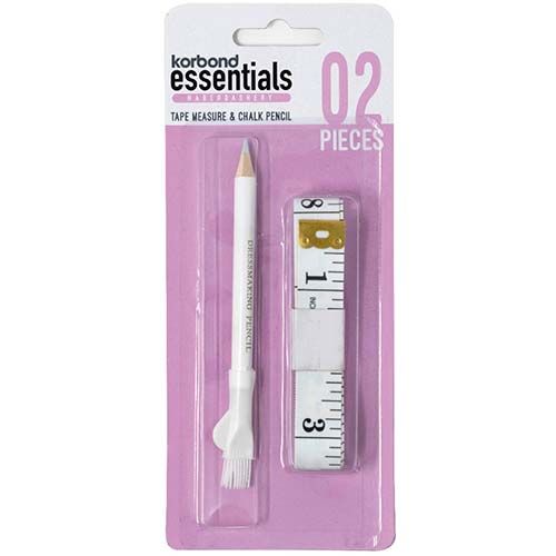 Korbond Essentials Tape Measure & Chalk Pencil