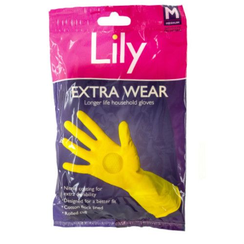 Lily Extra Wear Gloves Med 2pk
