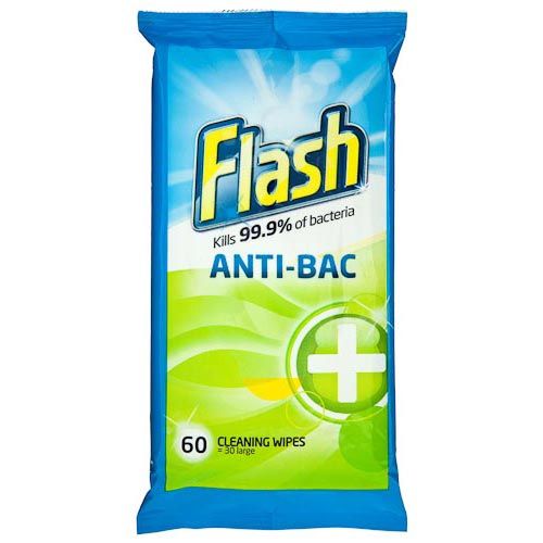 Flash Anti Bac Cleaning Wipes 60 Pack
