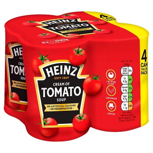 4pk Heinz Cream of Tomato Soup