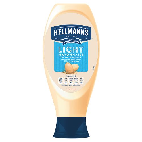Hellmans Light Squeezy Mayonnaise 750ml