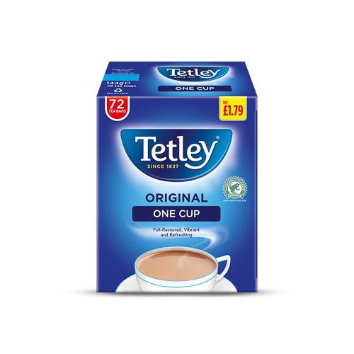 Tetley Tea One Cup 72 Pack 160g