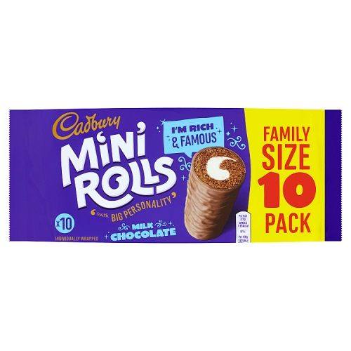 10pk Cadbury Mini Rolls Choc
