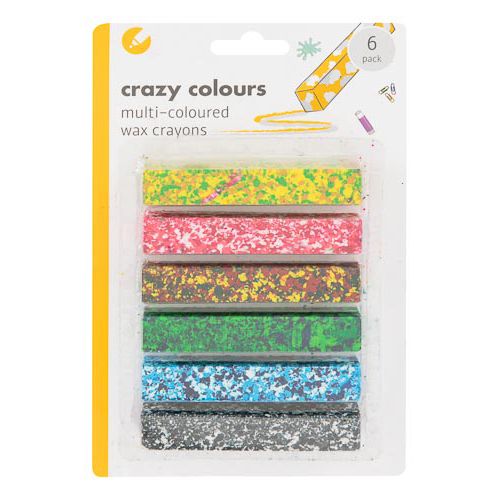 Multi Coloured Wax Crayons 6pk