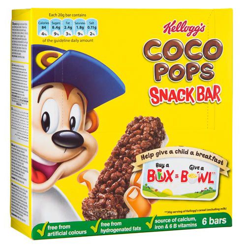 Kelloggs Coco Pops Cereal Bars 6 X 20g