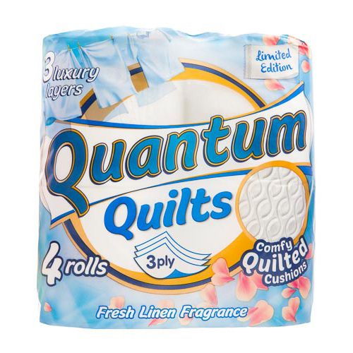 Quantum Quilts Toilet Tissue Cotton 4pk
