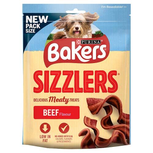 BAKERS SIZZLERS DOG BEEF 90G