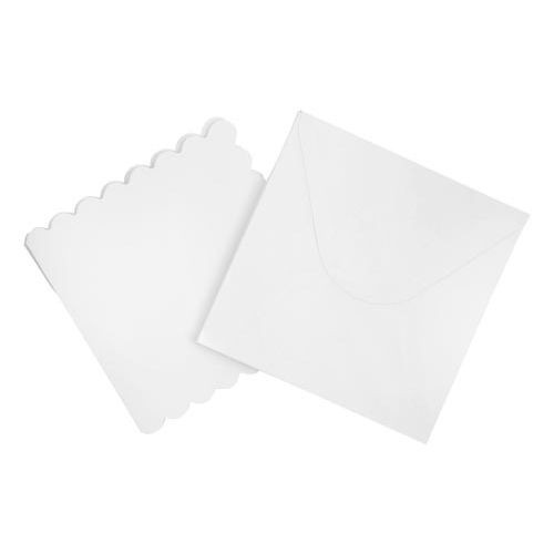Scalloped Edge Greetings Cards