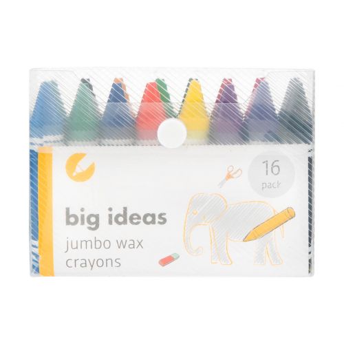 Mega Jumbo Wax Crayon 16pk