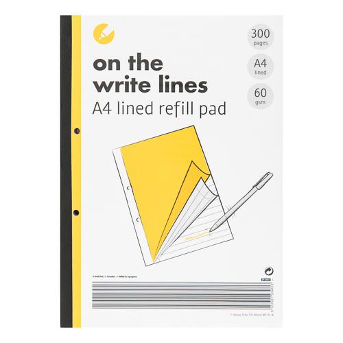 A4 Refill Pad Ruled 300 Pages