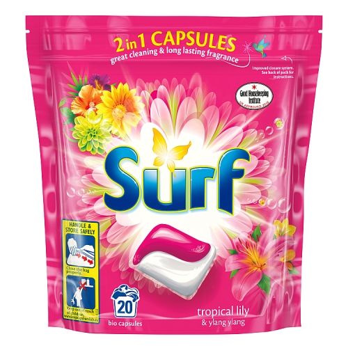 Surf Washing Capsules Tropical Lily 20w 482g