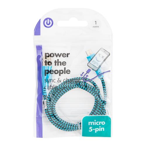 Micro 5-Pin Charge Cable 1m