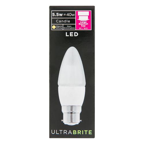 Ultrabrite 5.5w Led Bc Candle