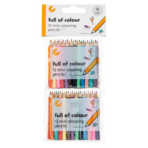 Mini Colouring Pencils 4x12