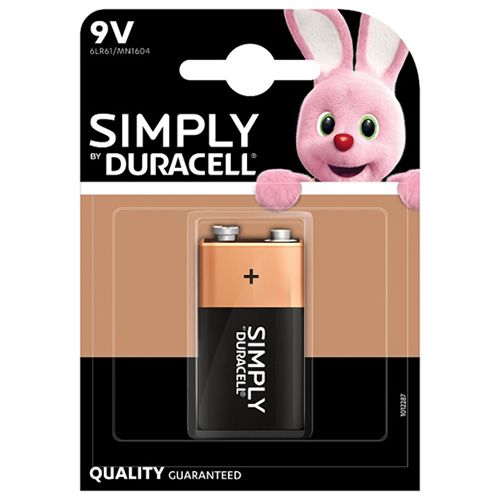 Duracell Simply 9v Alkaline Battery 1pk