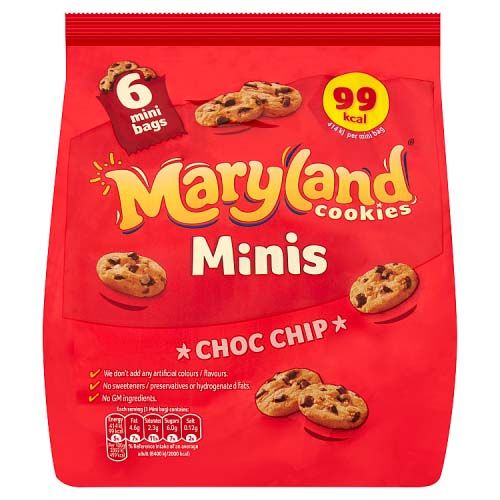 Maryland Minis Chocolate Chip Cookies 6x19.83g