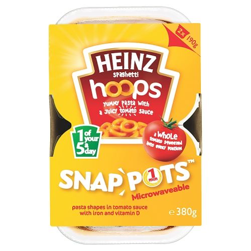 Heinz Spaghetti Hoops Snap Pots 2x190g