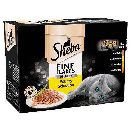 Sheba Fine Flakes Poultry In Jelly 12 Pack