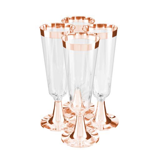 Metallic Champagne Flutes 4 Pack