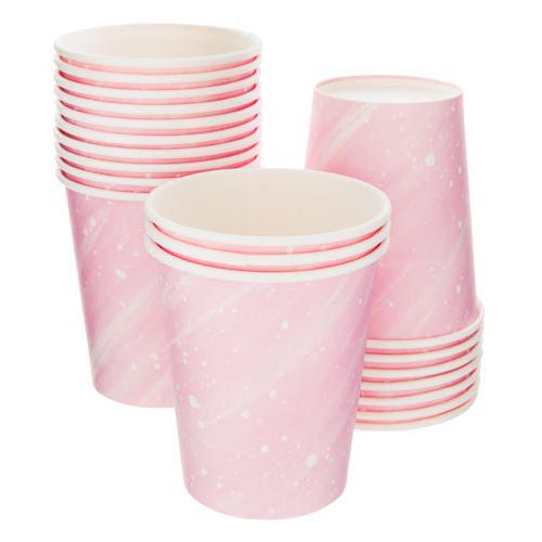 Pink Design Cups 20pk