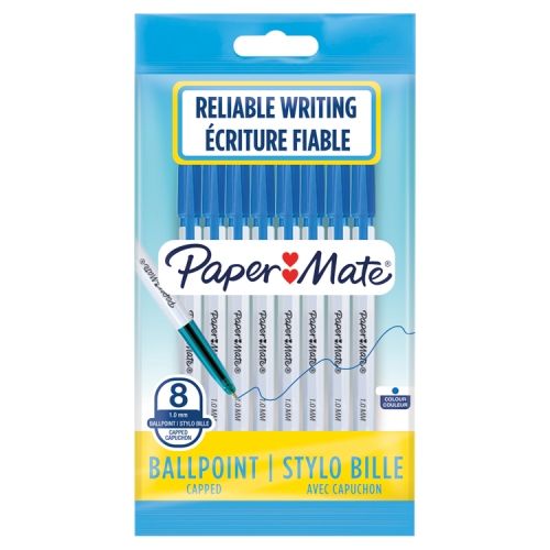 Papermate Ballpoint Pen Blue 8 Pack