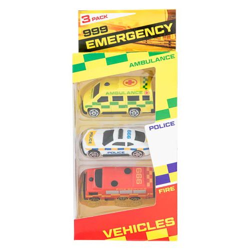 Emergency Vehicles 3pk