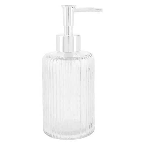 Glass Soap Dispenser With Silver Pump