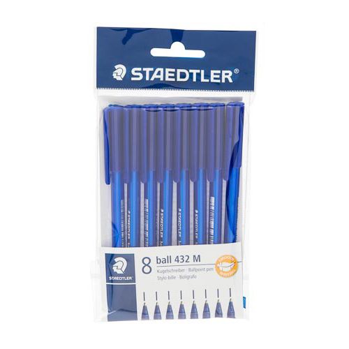 Staedtler Ballpoint Pens Blue 8 Pack