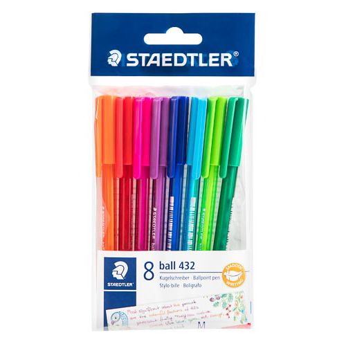 Staedtler Ballpoint Pens Colours 8 Pack