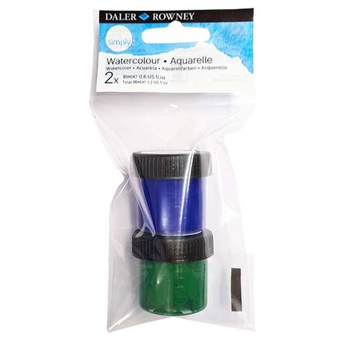 Daler-Rowney Simply Watercolour Blue & Green 2pk