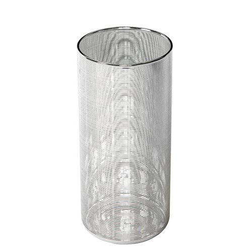 Stripped Glass Vase