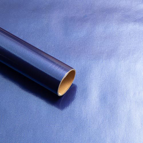 Kraft Print Drk Blue Foil Wrap