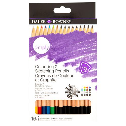 Simply Sketch Colouring Book & Pencil Set