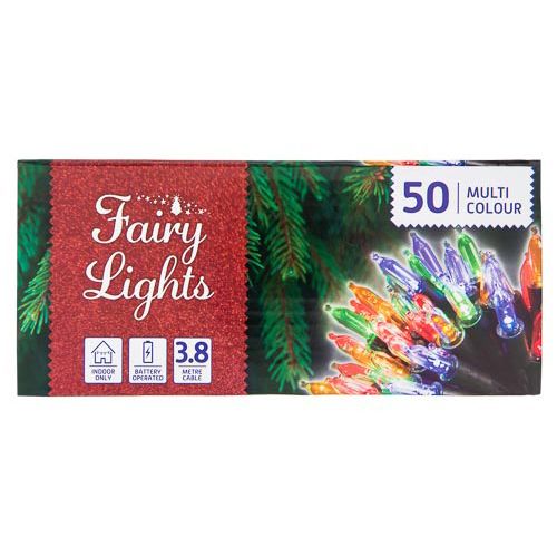 Clr/col Fairy Lights 50pk
