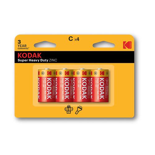 Kodak Super Heavy Duty Zinc C 4 Pack