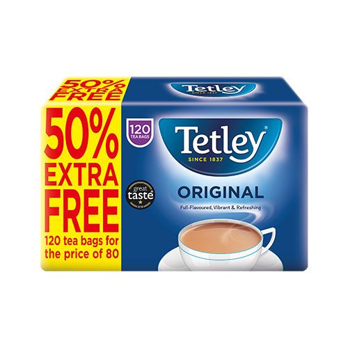 Tetley Original Tea Bags 80+50% Free 375g