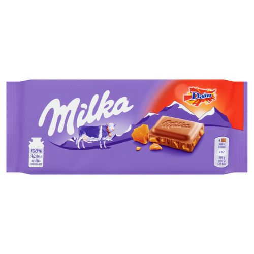 Milka Daim Pieces Chocolate Block 100g