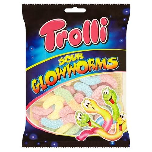 Trolli Sour Glowworms Bag 200g